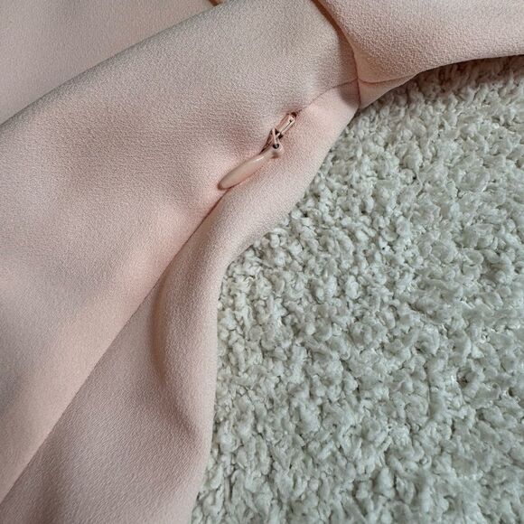 J. Crew Top Womens size 6 T Drapey Crepe Pink Faux Wrap Blouse V Neck Preppy - Picture 9 of 14